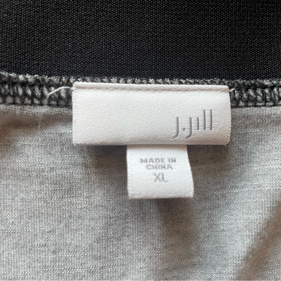 J Jill Knit skirt, black with paisley pattern running down side front and back - Picture 3 of 6